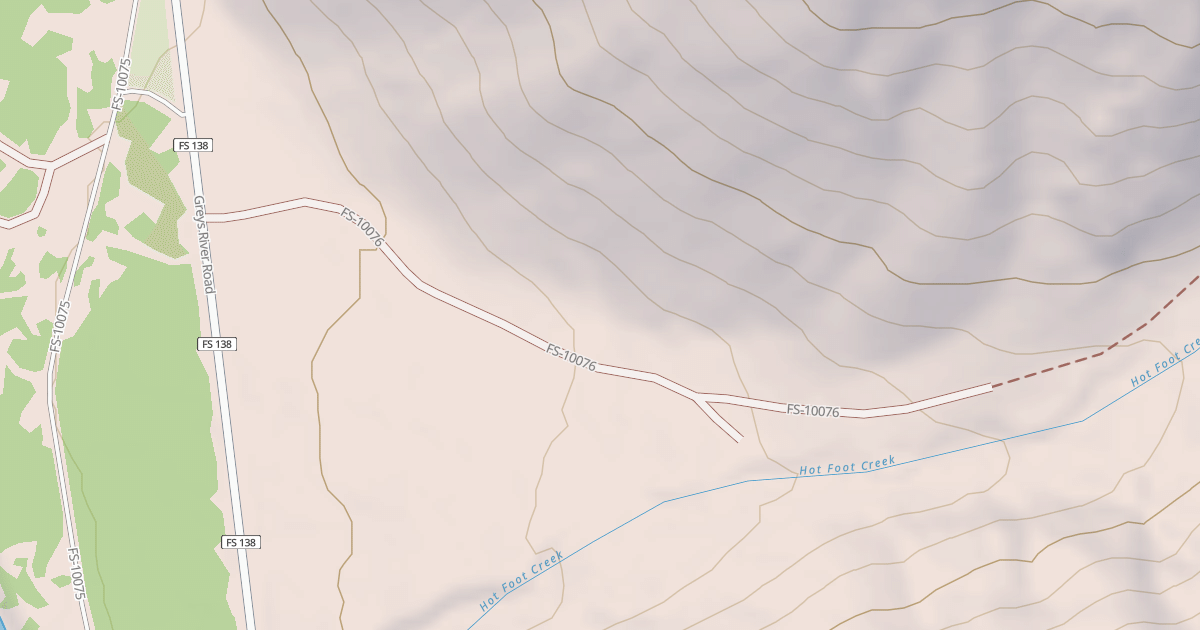 Map preview of HOT FOOT TRAILHEAD