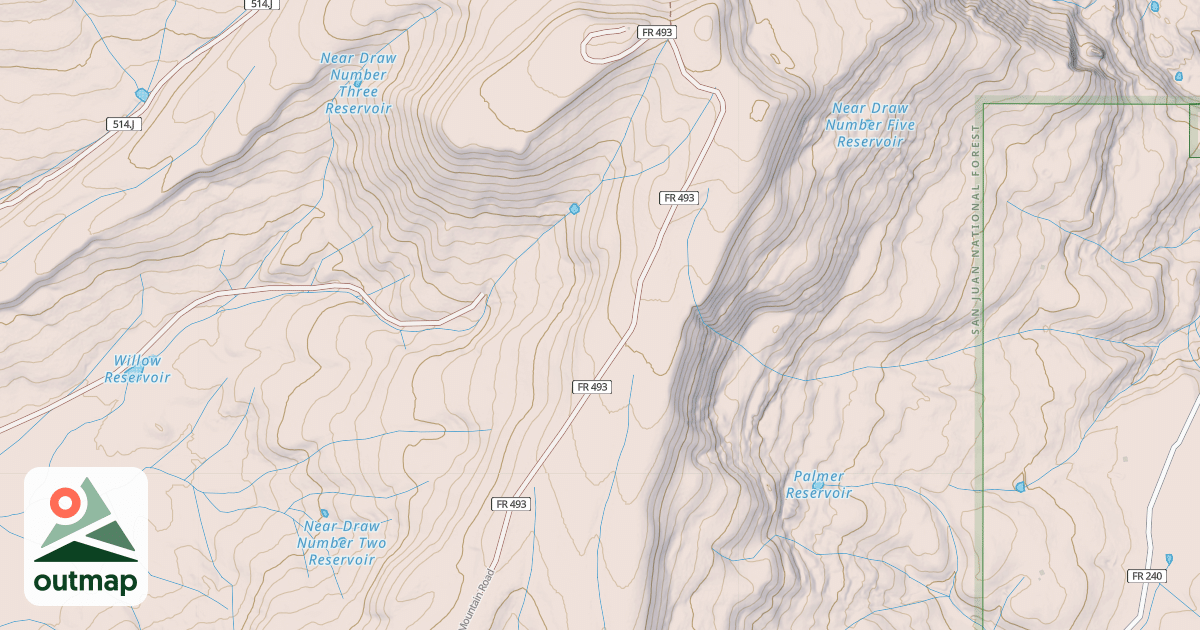 Map of BENCH MARK MTN