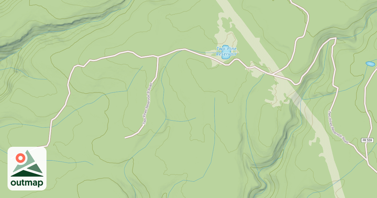 Map of TWO PINES RSVR