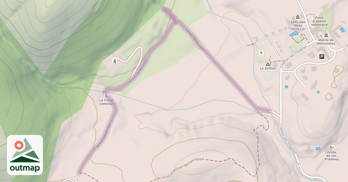 Map of Sentier Botanique