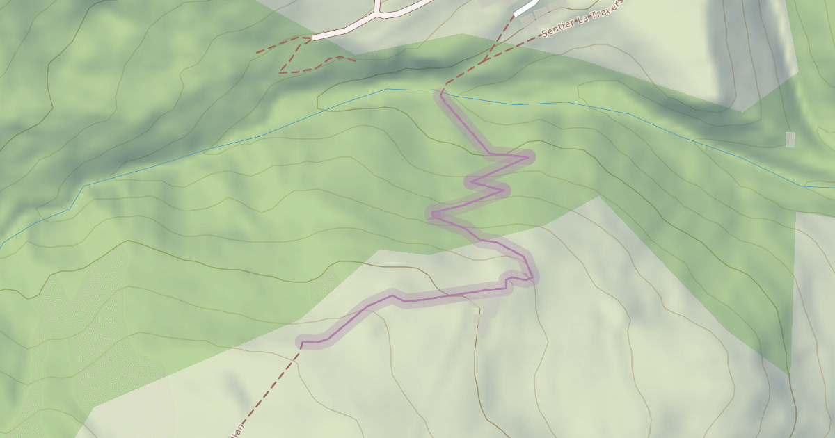 Map preview of Sentier des Portes