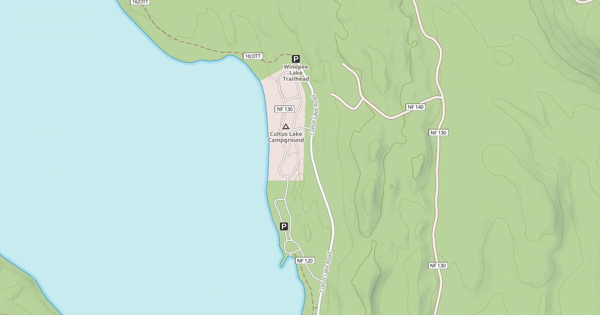 Map preview of CULTUS LAKE ROAD
