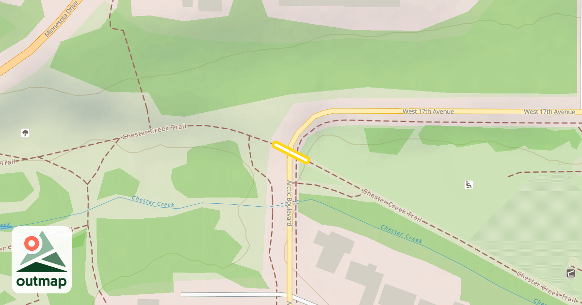 Map of Chester Creek Trail