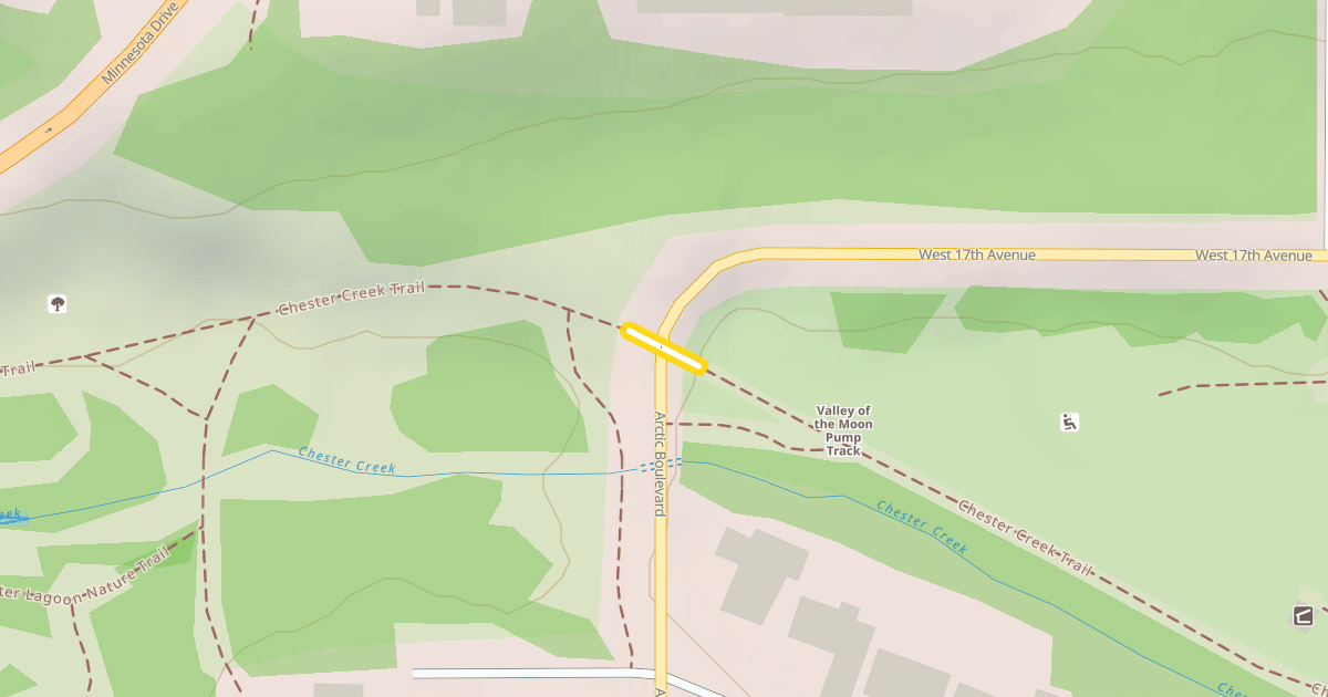 Map preview of Chester Creek Trail