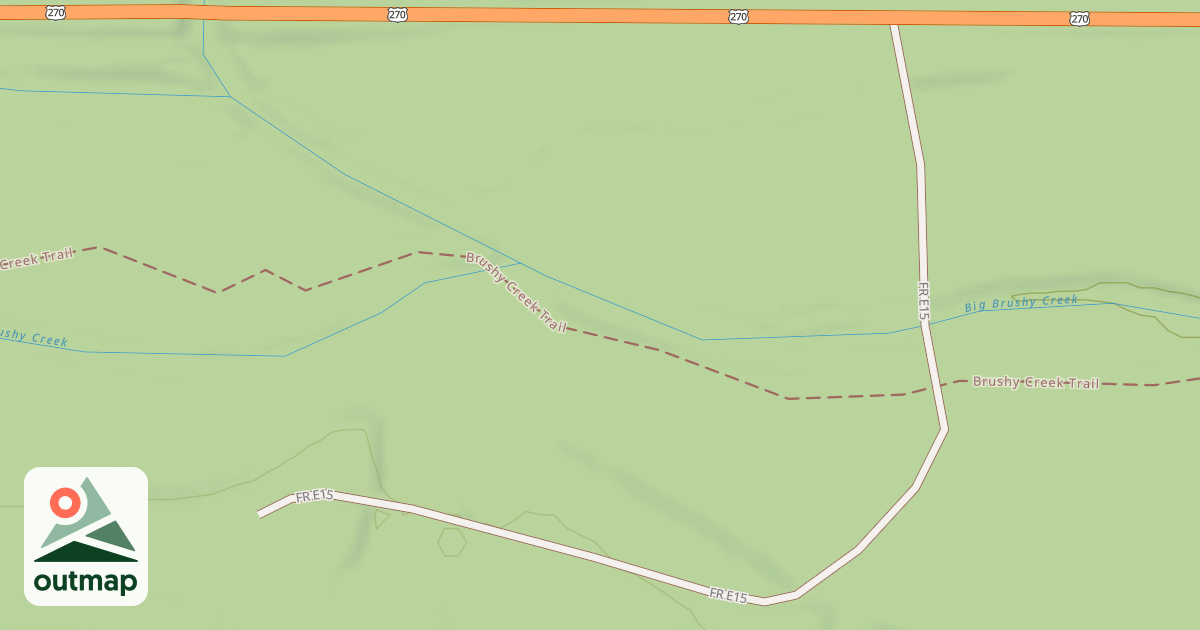 Map of UPPER BRUSHY