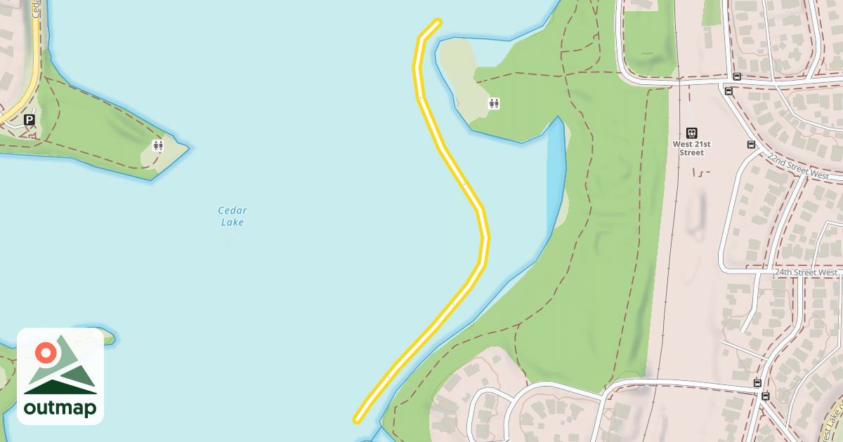 Map of Cedar Lake Trail