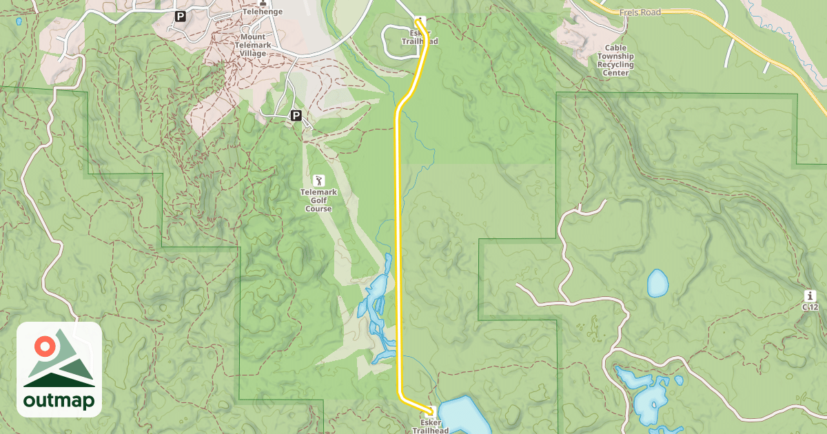 Map of Spider Lake Fire Lane