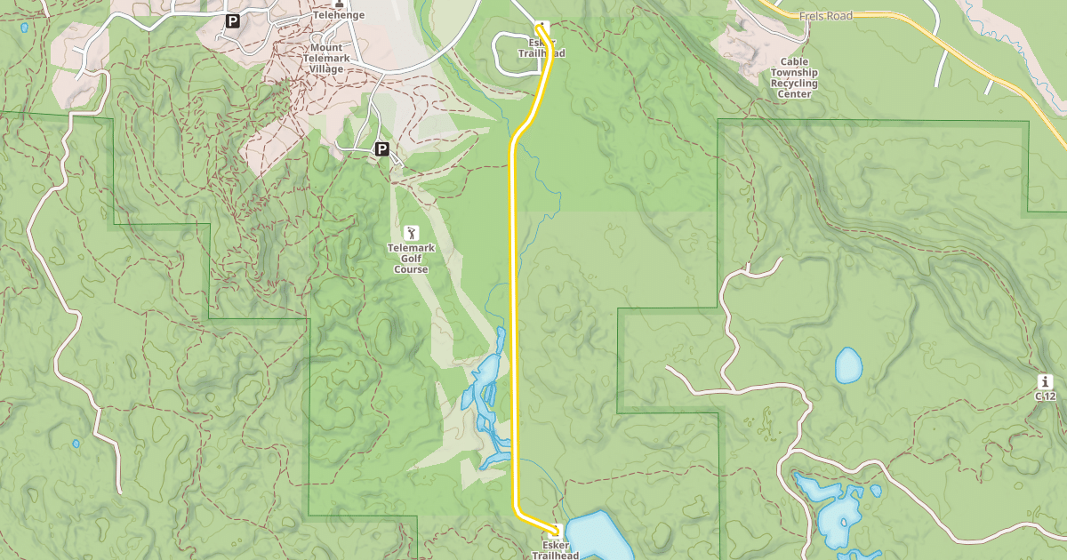 Map preview of Spider Lake Fire Lane