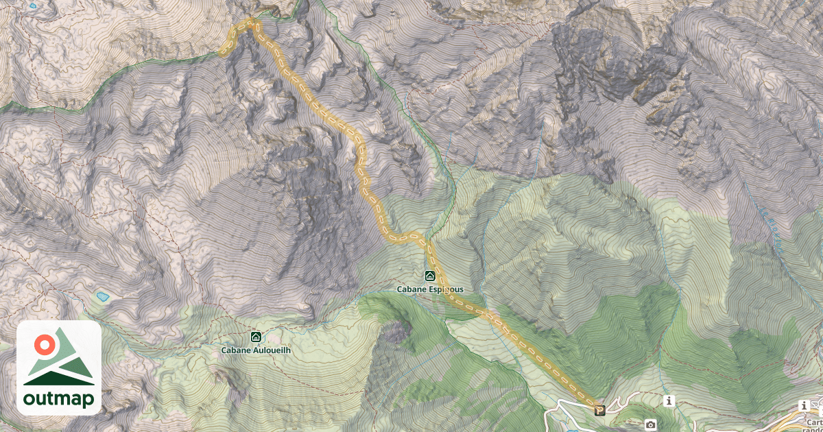 Map of Pic d'Aulon — Lurgues