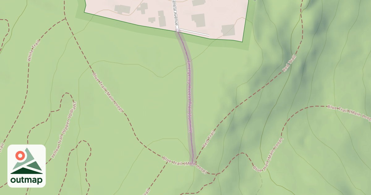 Map of Emergency Access Trail (Summit)
