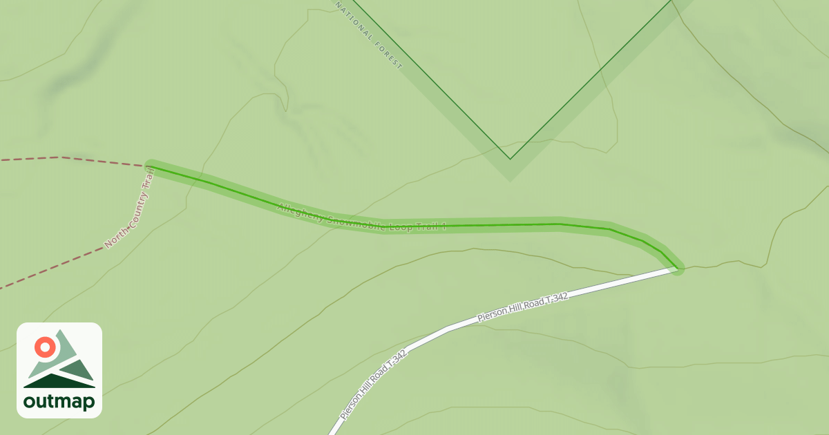 Map of Allegheny Snowmobile Loop Trail 1