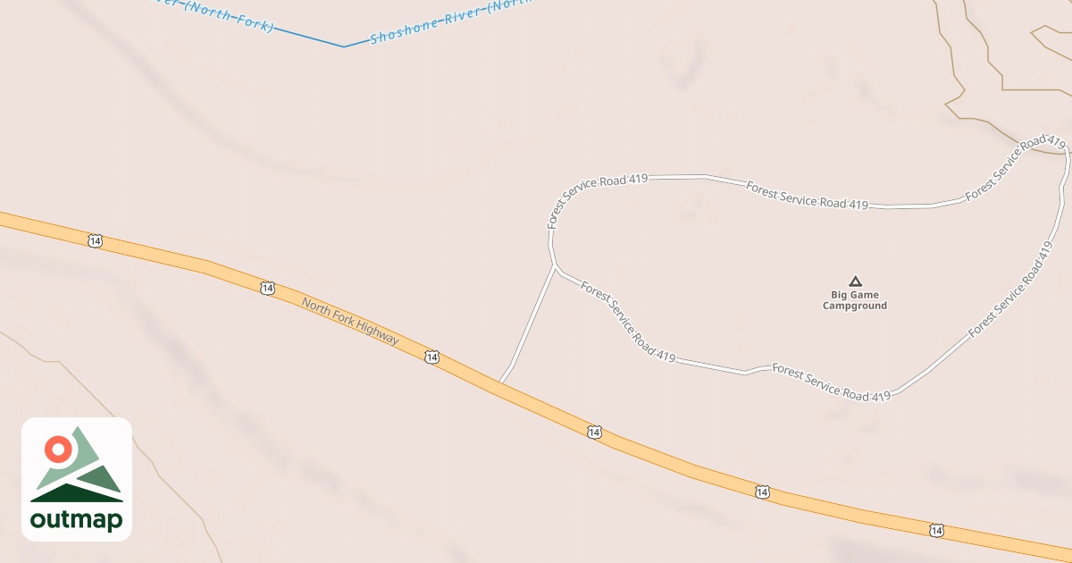Map of BIG GAME CAMPGROUND