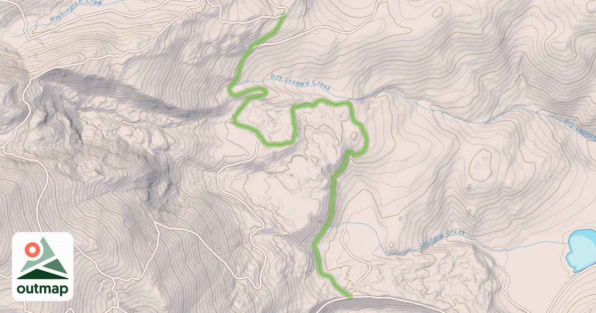 Map of Washington Creek Road