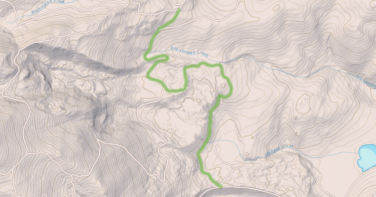 Map preview of Washington Creek Road