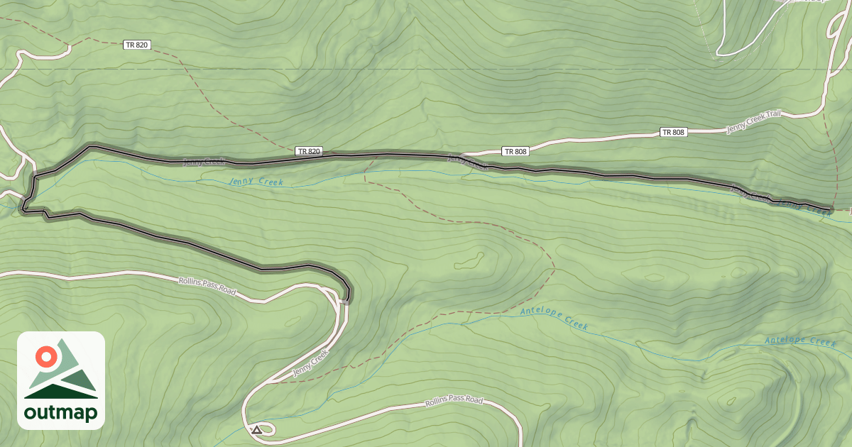 Map of Jenny Creek