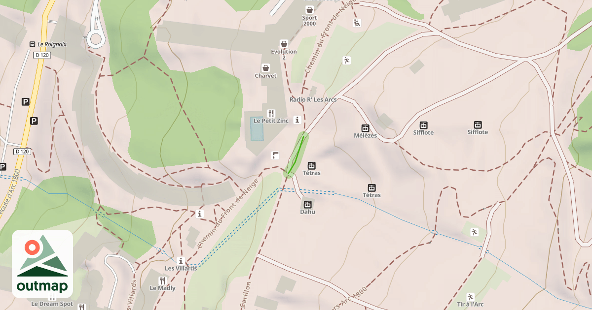 Map of Chemin du Front de Neige