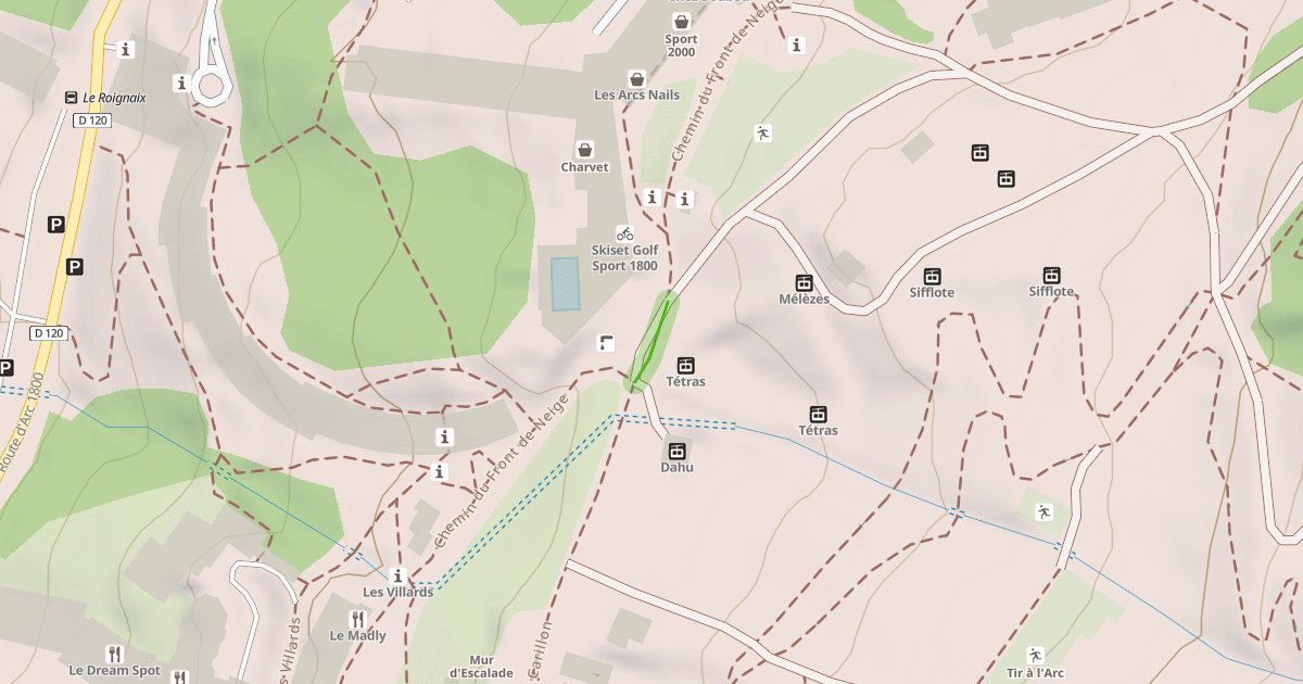 Map preview of Chemin du Front de Neige