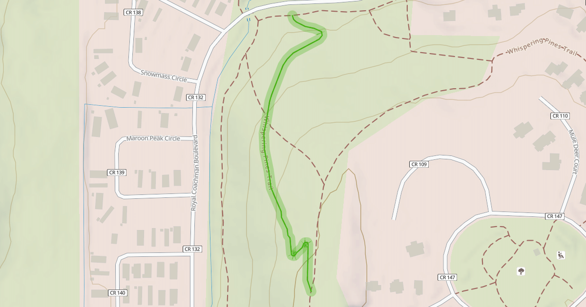 Map preview of Whispering Pines Trail