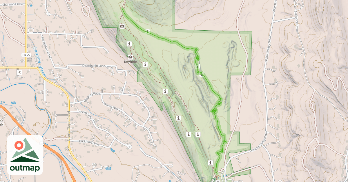 Map of Hidden Valley Trail