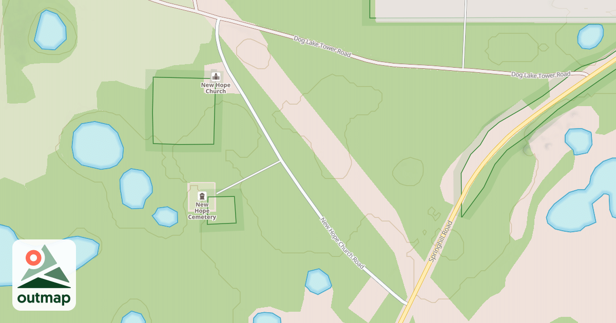Map of NEW HOPE CHURCH ROAD