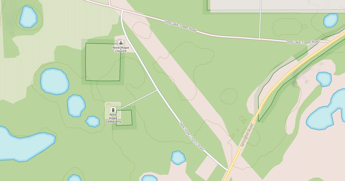 Map preview of NEW HOPE CHURCH ROAD