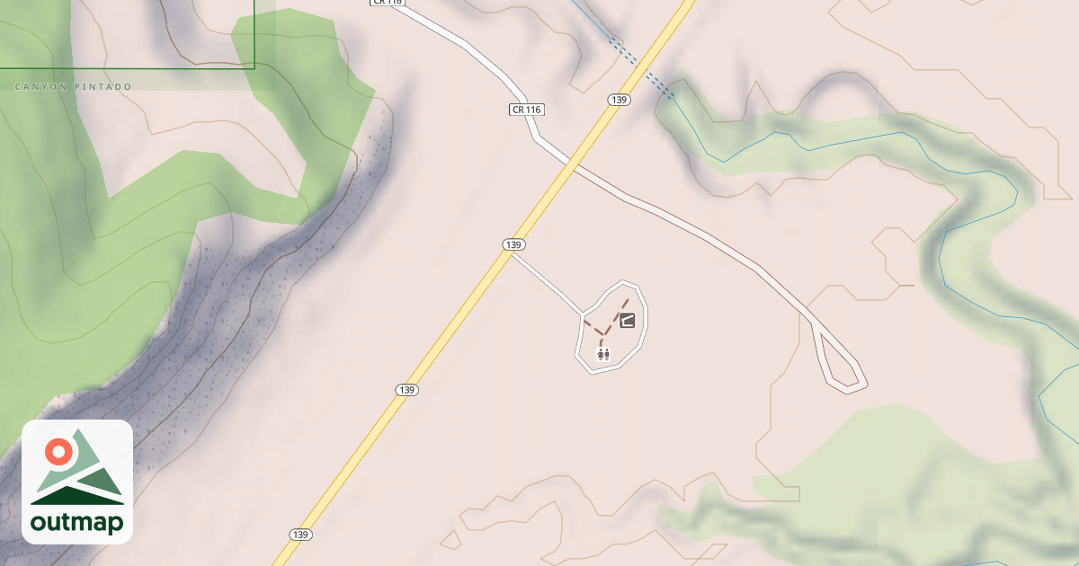 Map of Canyon Pintado Nhd Trail