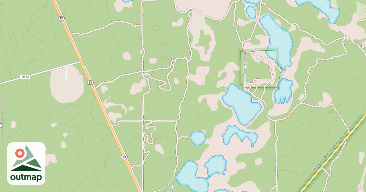 Map of S. GRASSHOPPER LAKE