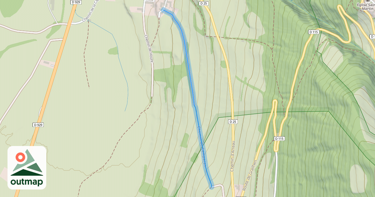 Map of Chemin de Camparan
