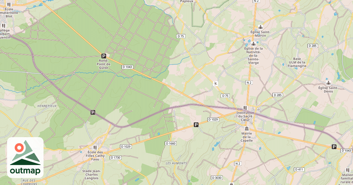 Map of Ligne de Busigny à Hirson