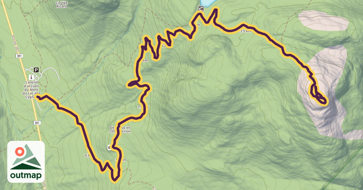 Map of Mont du Lac des Cygnes Trail