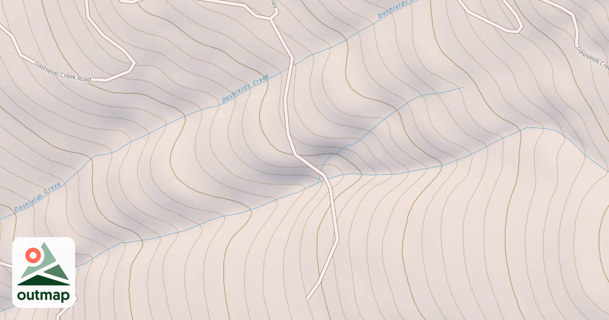 Map of DASHIELDS CREEK