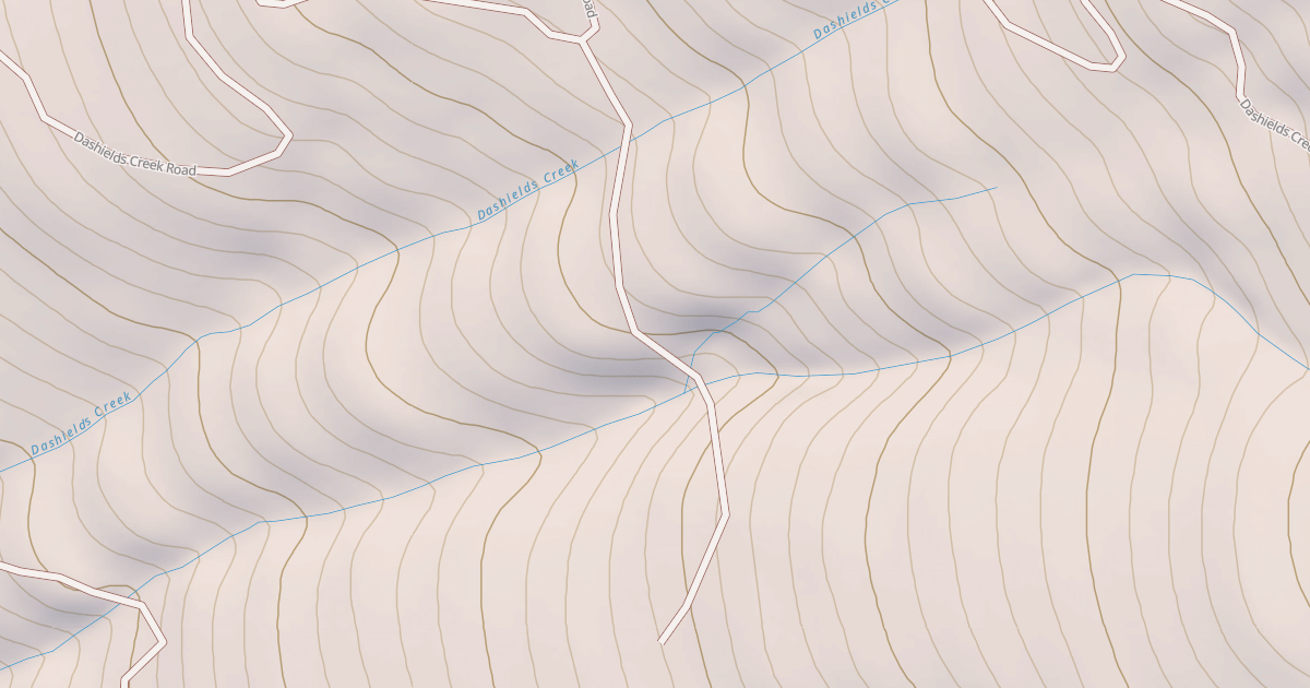 Map preview of DASHIELDS CREEK