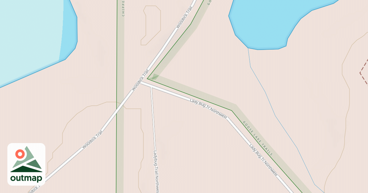 Map of LADYBUG TRAIL NORTHWEST