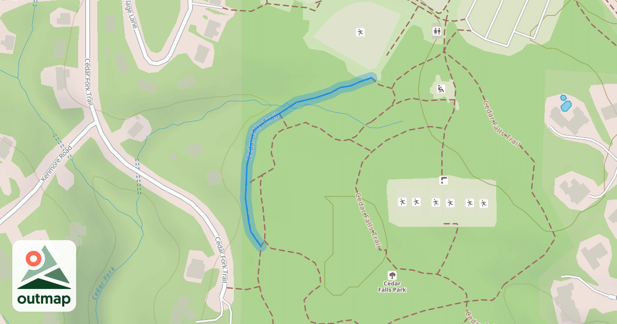 Map of Cedar Falls Trail