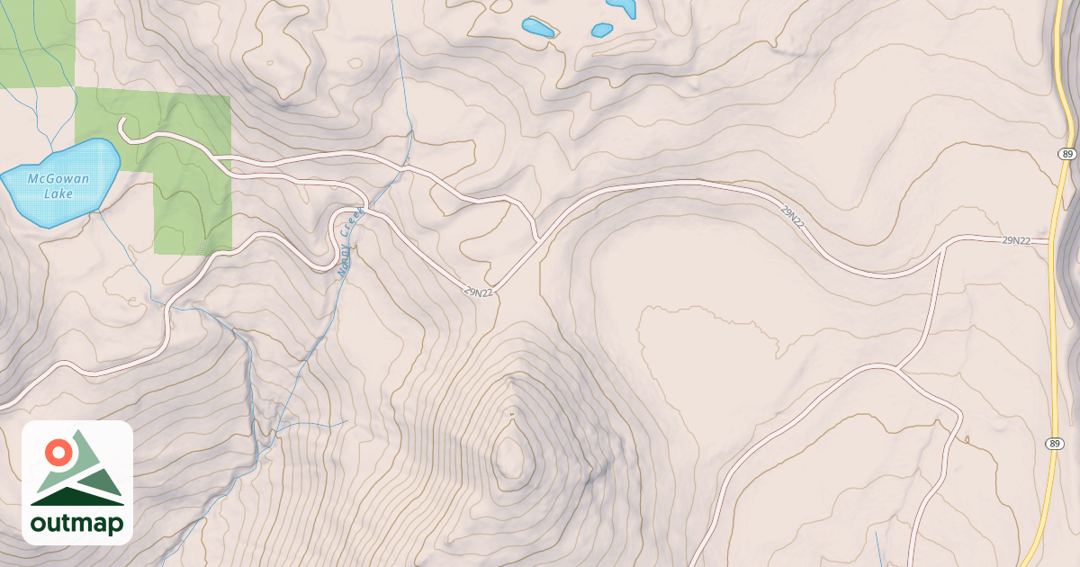Map of MCGOWAN LAKE