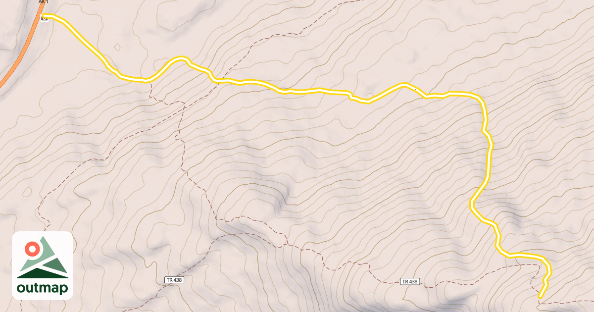 Map of Tincan Secondary Ski Trail