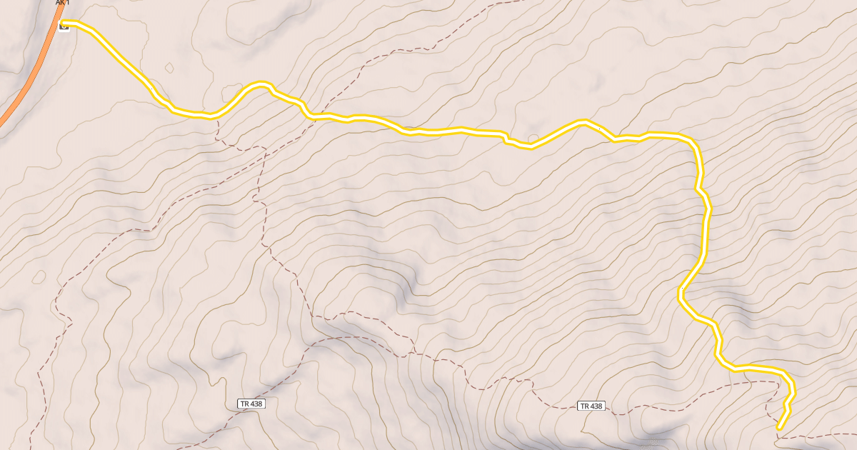 Map preview of Tincan Secondary Ski Trail