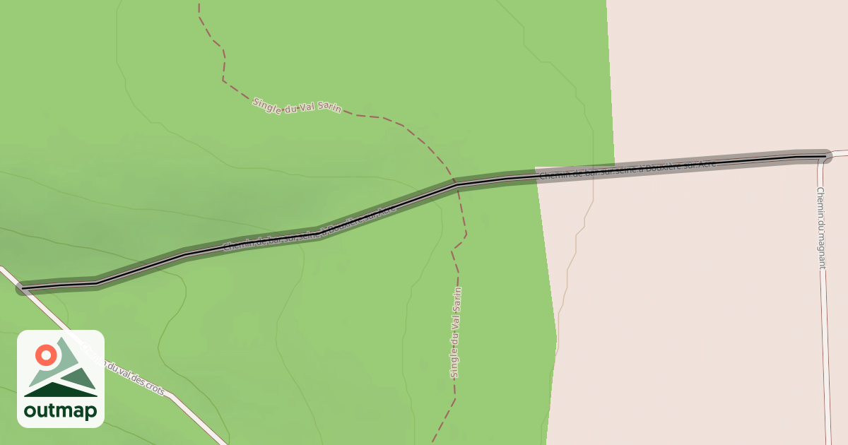 Map of Chemin de bar sur seine à Bouxière sur Acre
