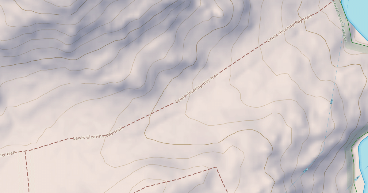 Map preview of Lewis Clearing Bay Trail