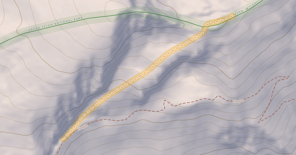 Map preview of Headwall Traverse
