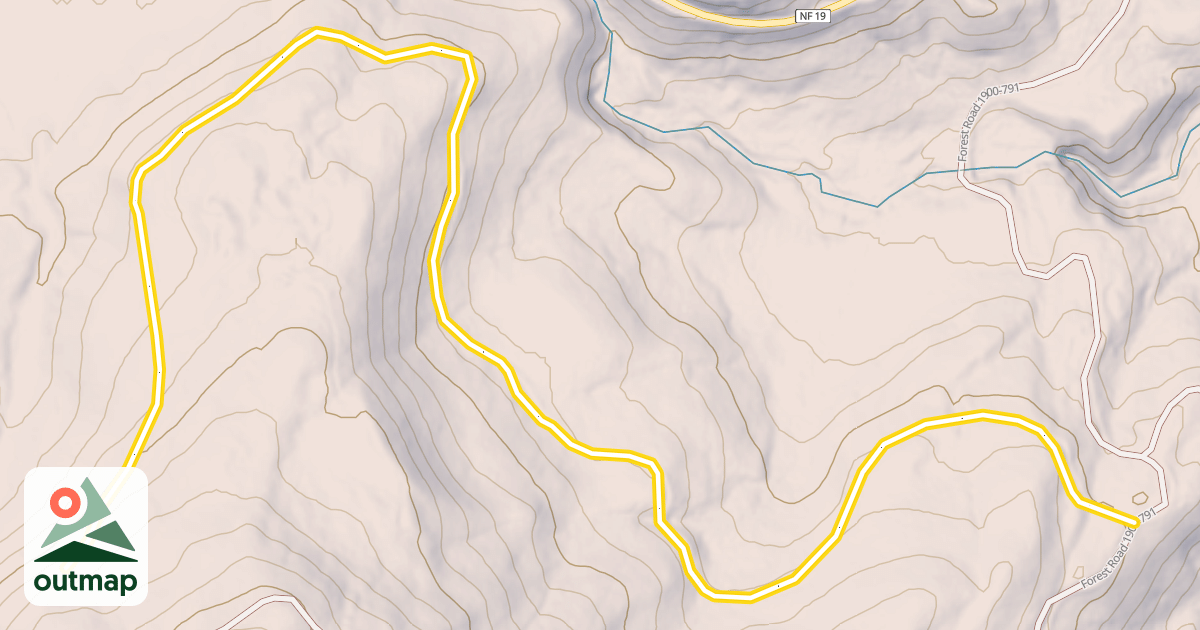 Map of National Forest Development Road 881