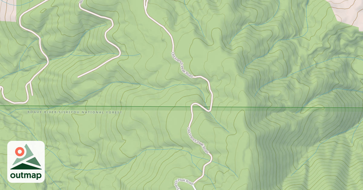 Map of OLD FRENCH PEAK