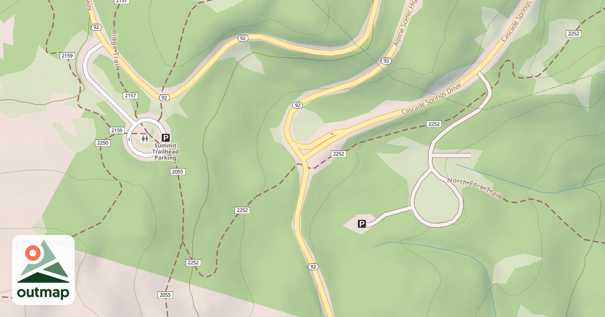Map of Alpine Loop Winter