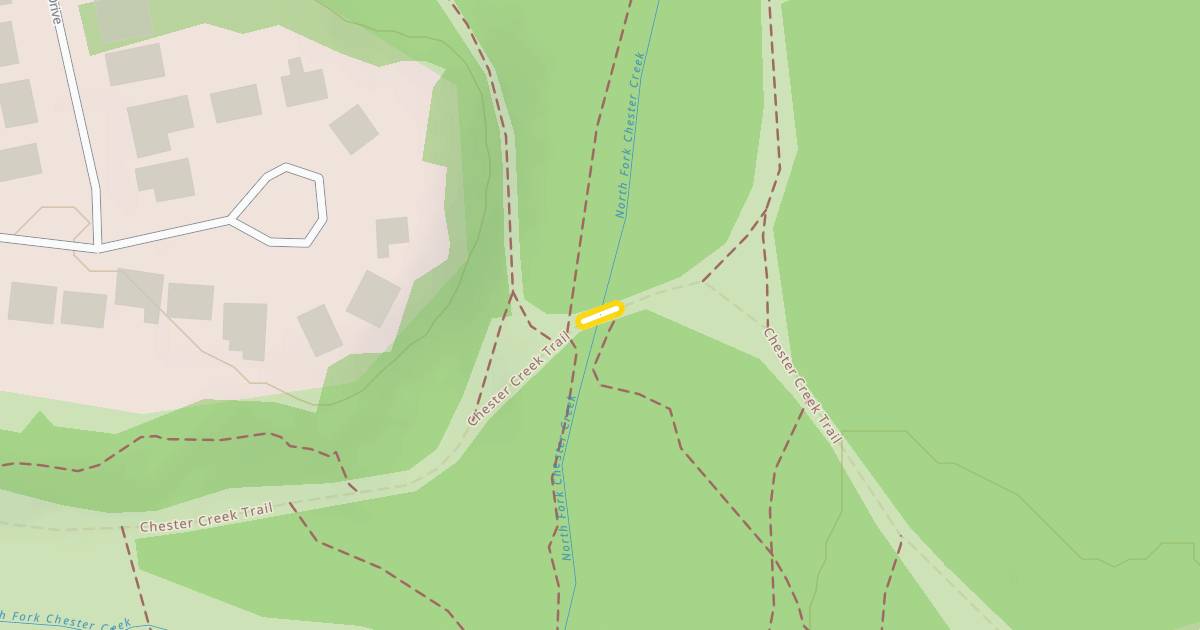 Map preview of Chester Creek Trail
