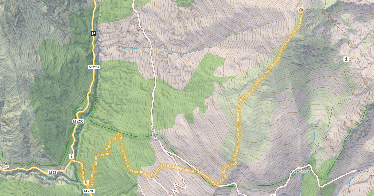 Map preview of Claï Inférieur — Pont Haut