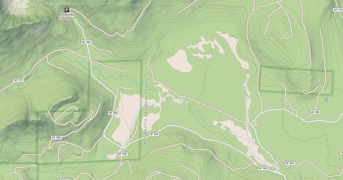 Map preview of PARKS CREEK RD