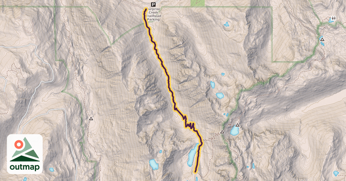 Map of Surprise Creek Trail