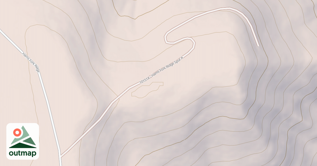 Map of HAMS FORK RIDGE SPUR A