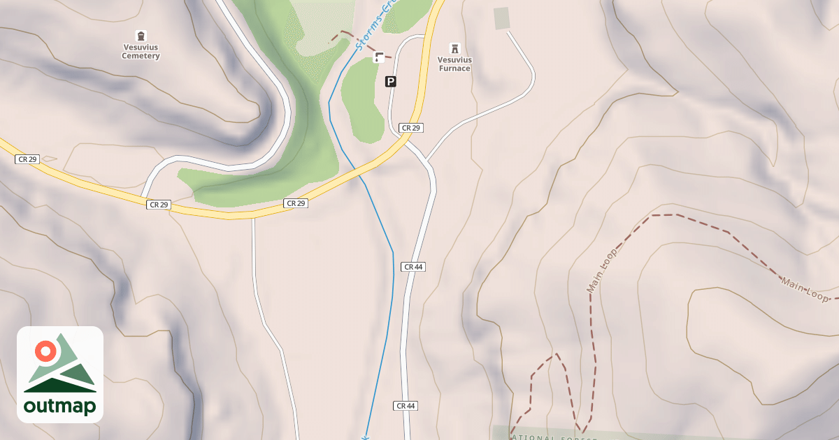 Map of IR VESUVIUS PINE PICNIC RD