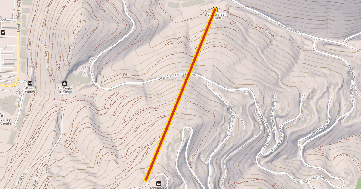 Map preview of Mountaineer Express